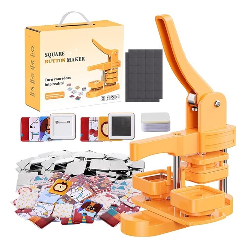 55mm square button maker - button,